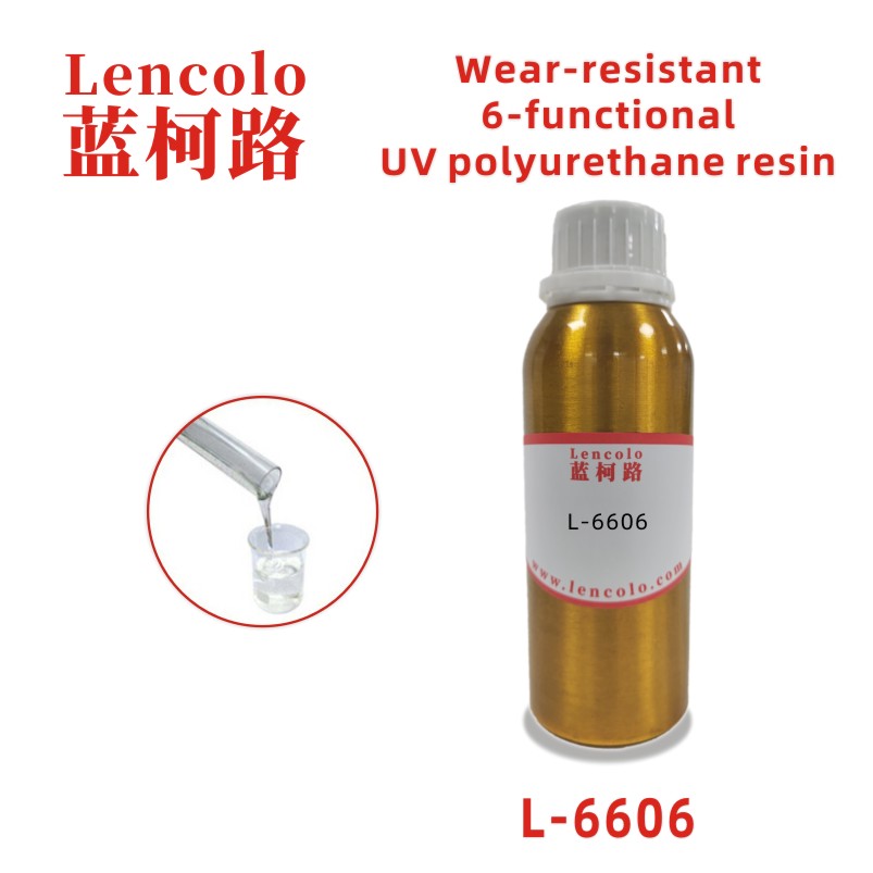 L-6606 Wear-Resistant 6-Functional UV Polyurethane Resin has high hardness, high brightness, high wear resistance