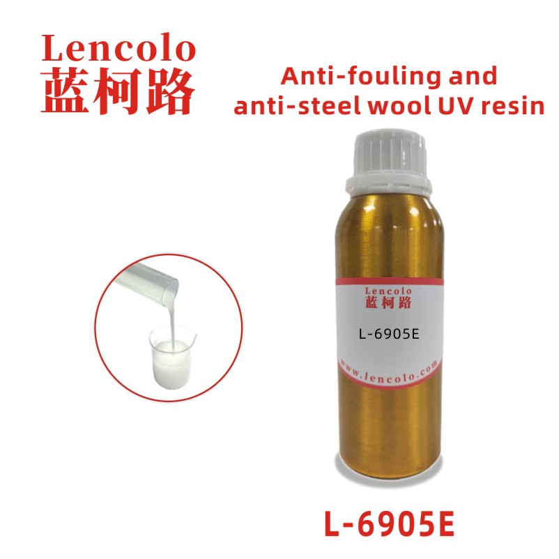 L-6905E fluorocarbon modified high-reactivity UV resin has good steel wool resistance, good anti-graffiti