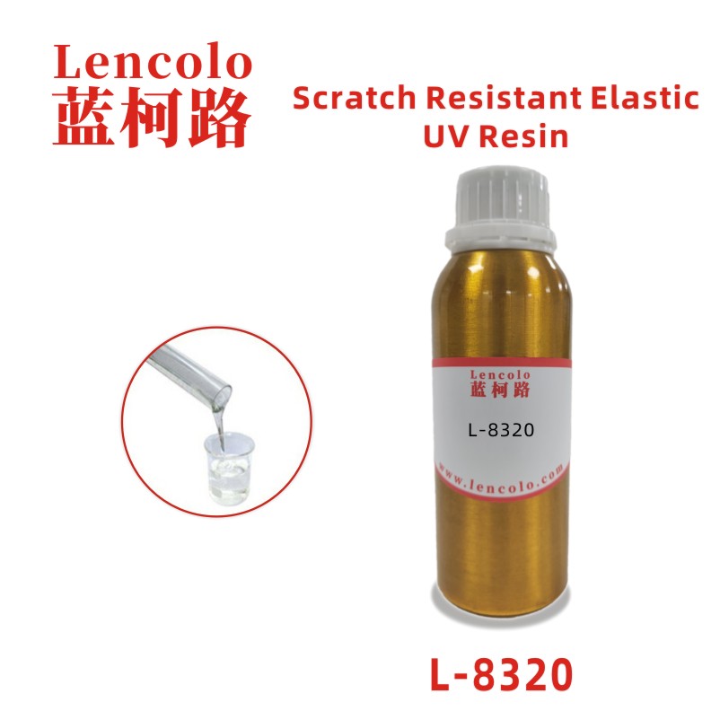 L-8320 Scratch Resistant Soft Touch Elastic UV Resin used in Soft touch UV, matte anti-scratch UV