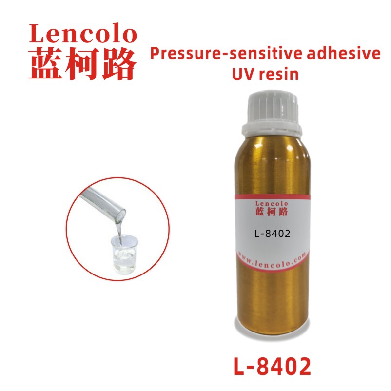 L-8402 Pressure-Sensitive Adhesive UV Resin, specially modified polyurethane acrylic UV resin with excellent flexibility