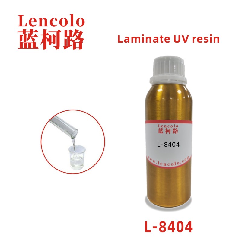 L-8404 Laminate Adhesive UV Resin, specially modified polyurethane acrylic UV resin used in Various UV laminating adhesives, UV adhesives