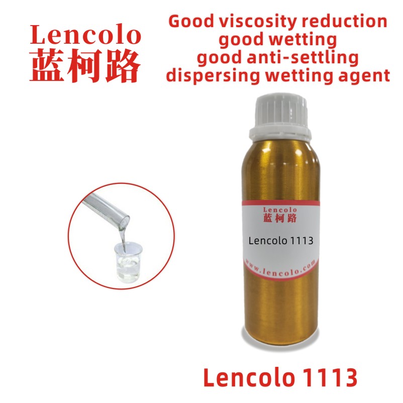 Lencolo 1113 Dispersing Wetting Agent with good anti-settling and viscosity reduction effect, wetting dispersant suitable for titanium dioxide and aluminum silver paste in Industrial coatings, automotive coatings, anti-corrosion coatings and coil coatings