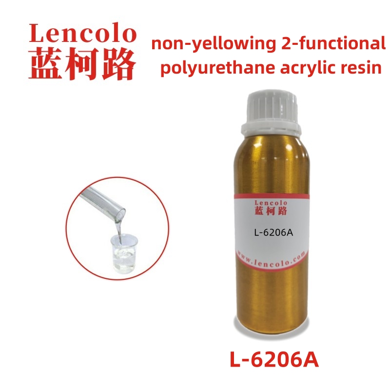 L-6206A non-yellowing 2-functional polyurethane acrylic resinhave good paint film toughness used in various UV protective varnishes