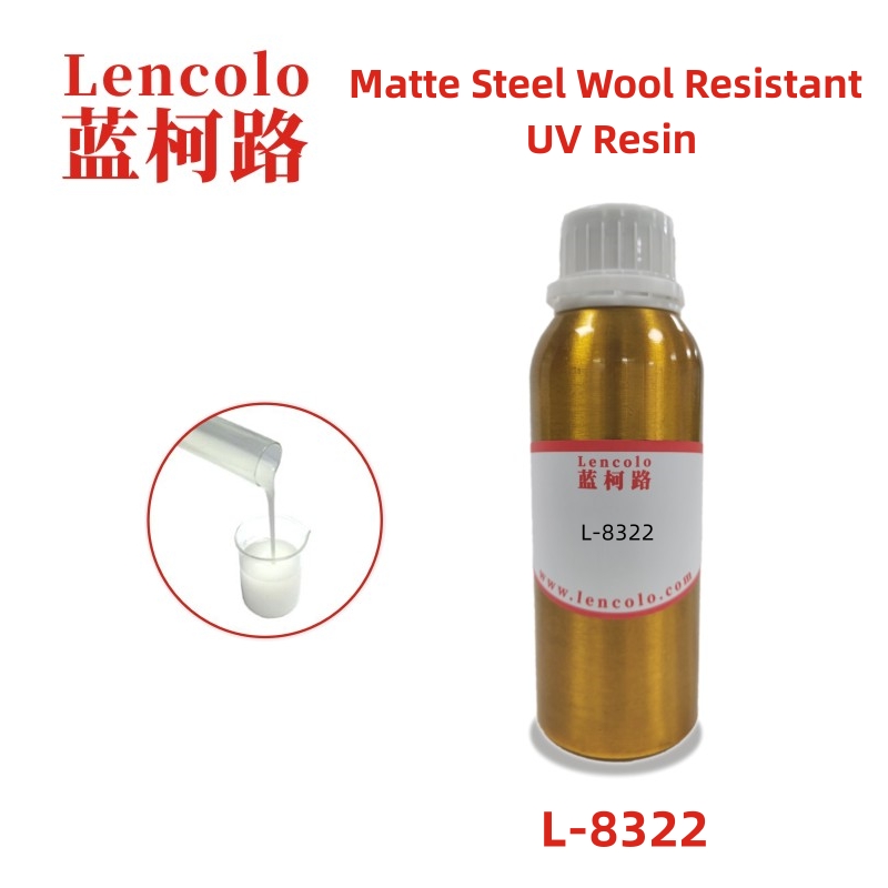 L-8322 Matte steel wool resistant UV curable resin matte UV polyurethane resin for high-demand matte UV coating