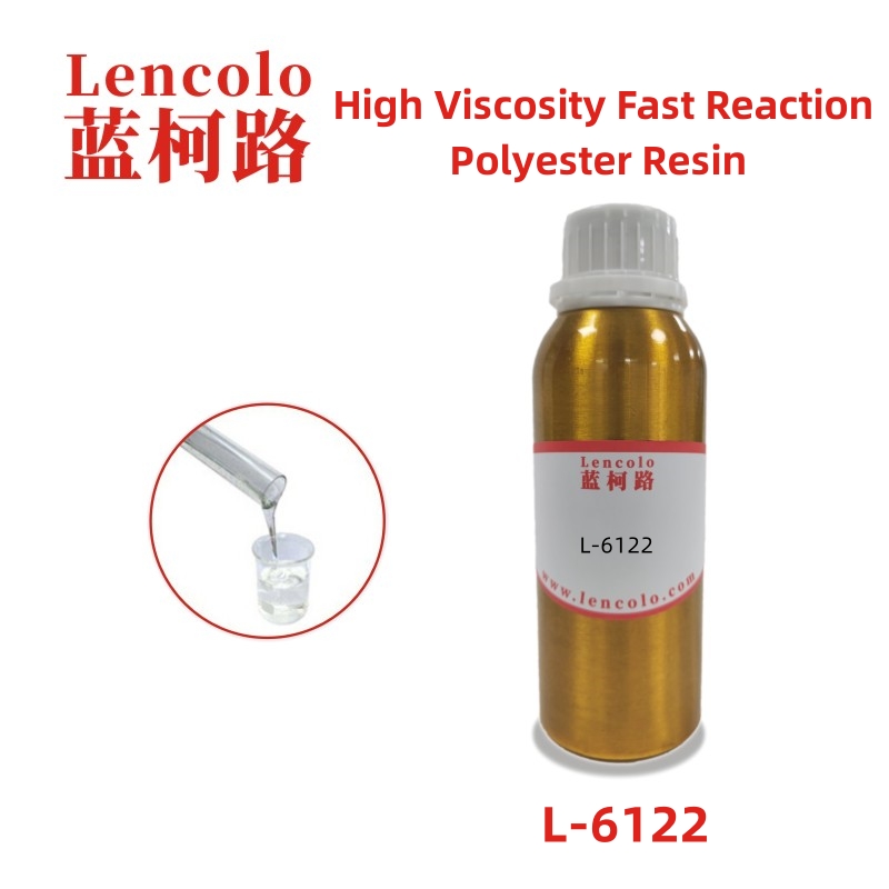 L-6122 High viscosity fast reaction uv polyester resin halogen-free and non-irritating for UV varnish, UV plastic coating